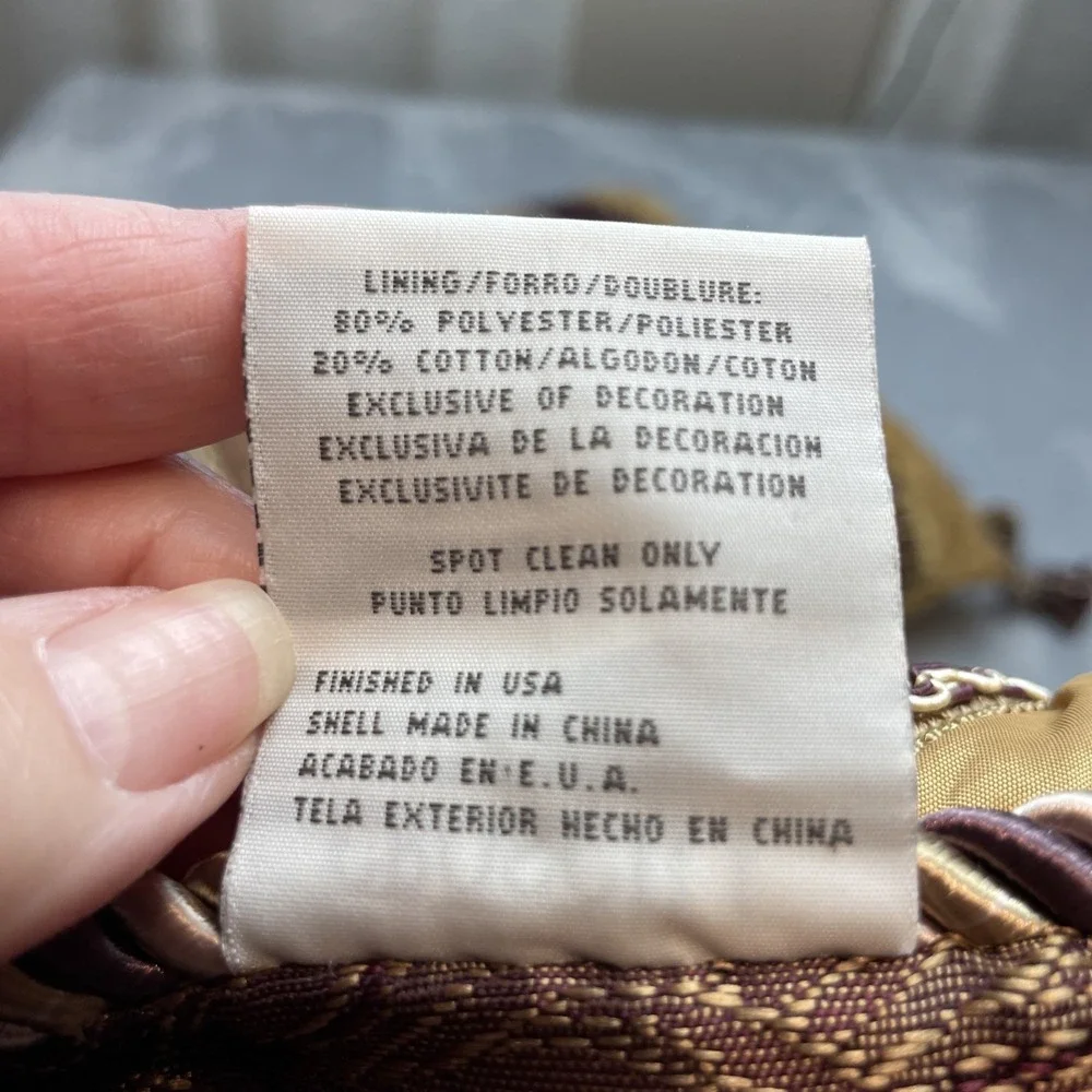 Vintage Croscill‎ Imperial Empress Boudoir Pillow Burgundy Gold Stuffed Ornate